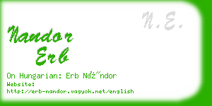 nandor erb business card